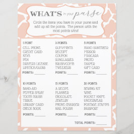 Rosa Babyflicka Giraff Vad Har Du I Din Handväska