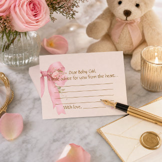 Rosa babyflicka rådkort