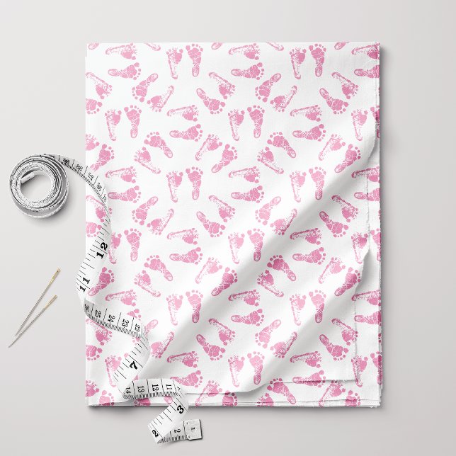 Rosa babyfotsmönster tyg (Skapare uppladdad)