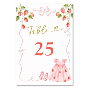 Rosa babykläder för bebis baby shower bord nummer bordsnummer