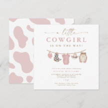 Rosa babykläder lilla cowgirl baby shower