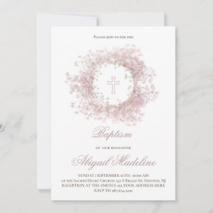 Rosa Baby's Breath-blommor Dop  Inbjudningar