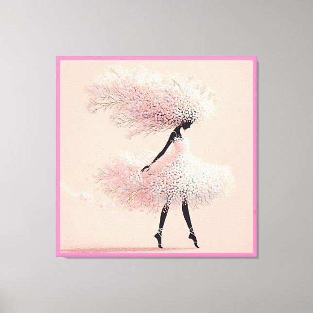 Rosa Babys Utandning Ballerina Canvastryck (Framsida)