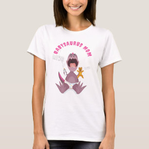 Rosa Babysaurus Mamma T-Rex T Shirt
