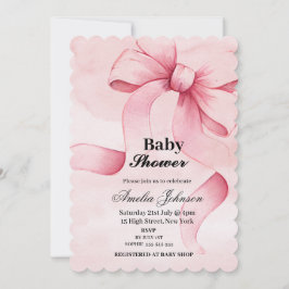 Rosa Babyshower för Flicka Inbjudningar