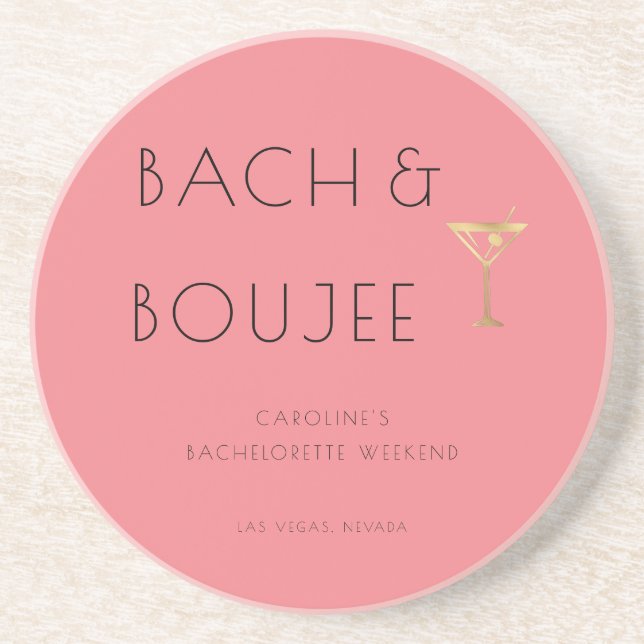 Rosa Bach och Boujee Bachelorette Party Underlägg (Framsidan)