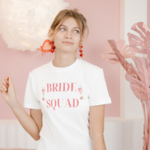 Rosa Bachelorette Bride Squad Script Bridesmaids T Shirt