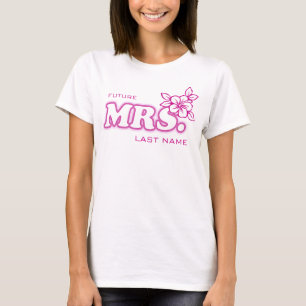 Rosa Bachelorette "Future Mrs." Anpassade överst T Shirt