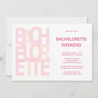 Rosa Bachelorette-partiets inbjudningar