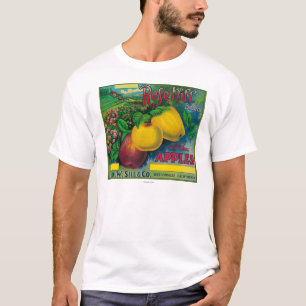 Rosa backeApple låda LabelWatsonville, CA T Shirt