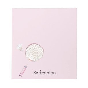 Rosa Badminton Sport Anteckningsblock
