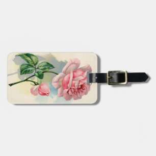 Rosa bagagemärkre för vintage bagagebricka