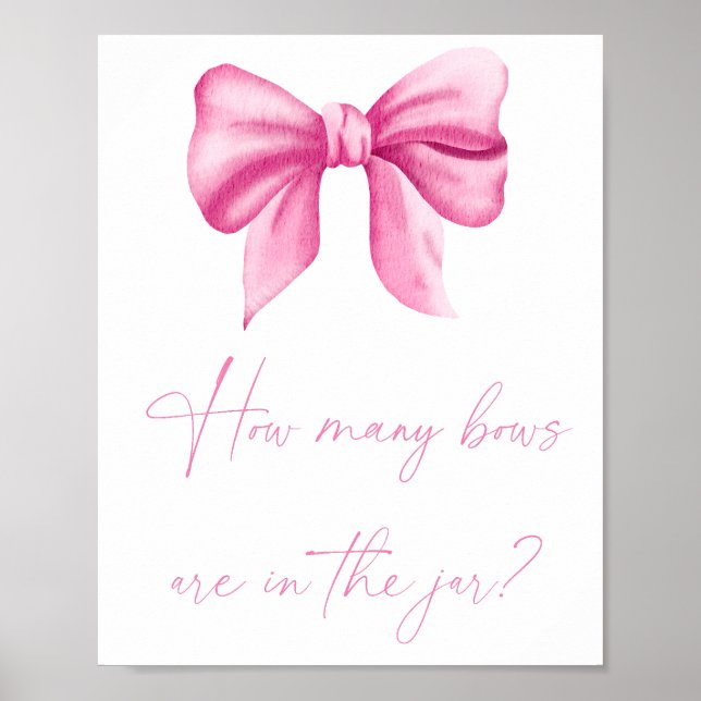Rosa bågar - gissa hur många bågar i burk poster (Framsidan)