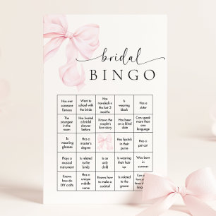 Rosa Båge Bröllopsfest Bingo Spel Brevpapper