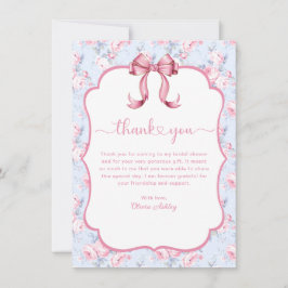 Rosa båge Hon knyter knuten Bröllopsfest Tack Kort