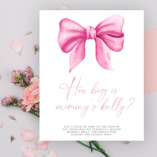Rosa båge - hur stor är mammans mage spel  poster (Skapare uppladdad)
