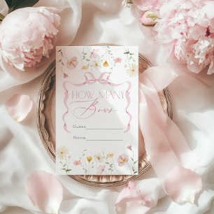 Rosa båge vildblomma Hur många bågar baby shower s Tilläggskort