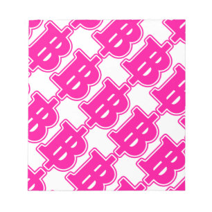 ROSA BAHT SIGN ฿ Thai Money Currency ฿ Anteckningsblock