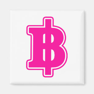 ROSA BAHT SIGN ฿ Thai Money Currency ฿ Magnet