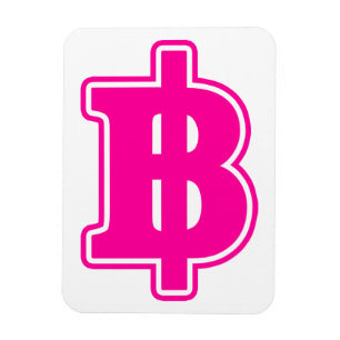 ROSA BAHT SIGN ฿ Thai Money Currency ฿ Magnet