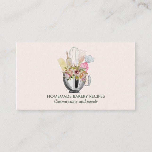 Rosa Bakery Food Cook Personal Chef Catering Visitkort (Framsida)