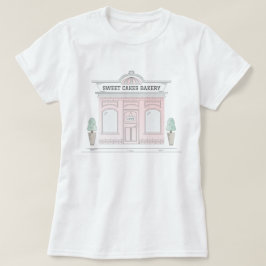 Rosa Bakery Shop Illustrated Cafe T-Shirt