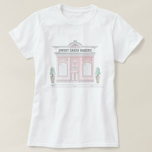 Rosa Bakery Shop Illustrated Cafe T-Shirt
