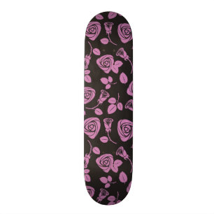 Rosa bakgrund för blommigt old school skateboard bräda 18 cm