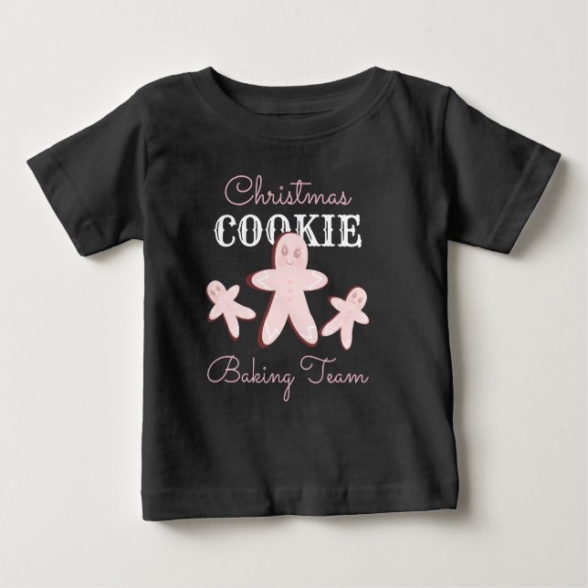 Rosa Baking-teamet för julgingerbröd T Shirt (Framsida)