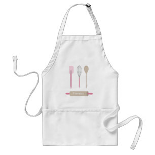 Rosa Baking Verktyg Kitchen Förkläde