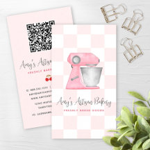 Rosa Bakmixar Rutat Mönster QR-kod