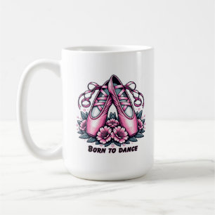 Rosa balett skor kaffemugg