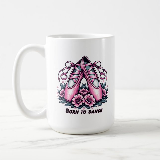Rosa balett skor kaffemugg (Vänster)