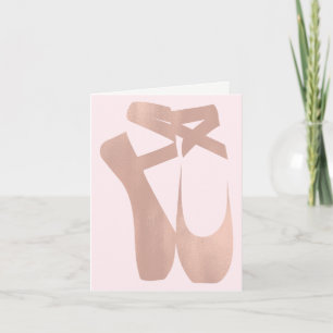 Rosa balett slippers ballerina tack kort