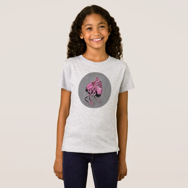 Rosa balett slippers  t shirt (Hel framsida)