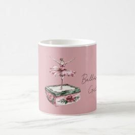 Rosa balettflicka kaffemugg