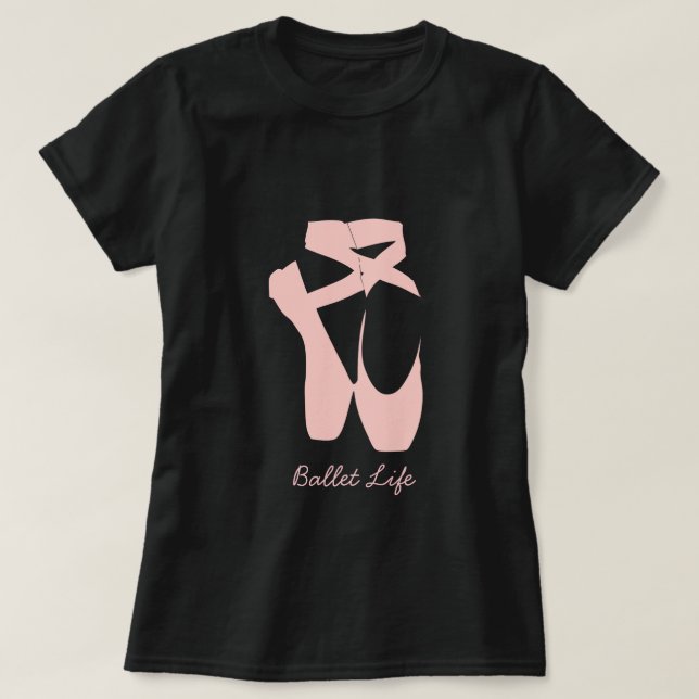 Rosa balettstolar t shirt (Design framsida)