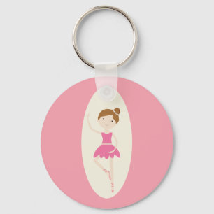 Rosa Ballerina 1 Keychain Nyckelring