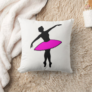 Rosa Ballerina Ballet Dancer Tutu Dance Teacher Kudde