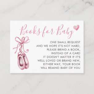 Rosa Ballerina Ballet Shoes Girl Bokar för Baby Tilläggskort