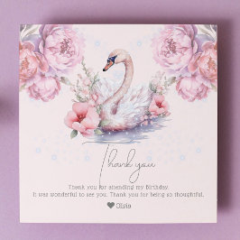 Rosa Ballerina Birthday Tack Kort