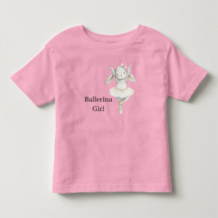Rosa ballerina flicka kanin i tutu t shirt
