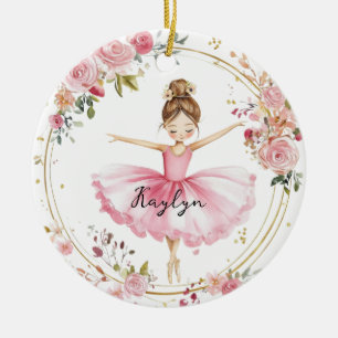 Rosa Ballerina Julgransprydnad Keramik