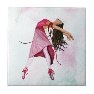 Rosa Ballerina Kakelplatta