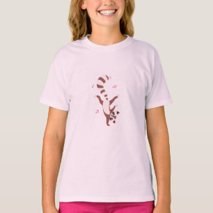 Rosa ballerina Kitty Söt småbarns- och barnt-shi T Shirt
