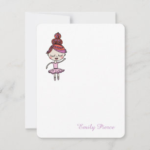 Rosa Ballerina Note Cards Anteckningskort