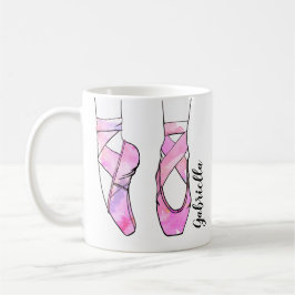 Rosa Ballerina Personlig Ballet Kaffemugg