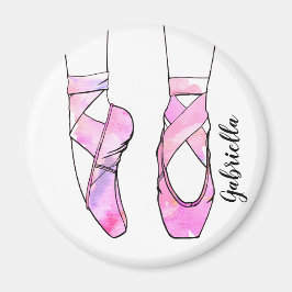 Rosa Ballerina Personlig Ballet Magnet