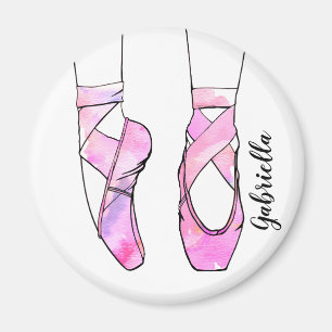 Rosa Ballerina Personlig Ballet Magnet