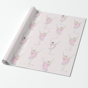 Rosa Ballerina Rosa Svällning Papprare Presentpapper